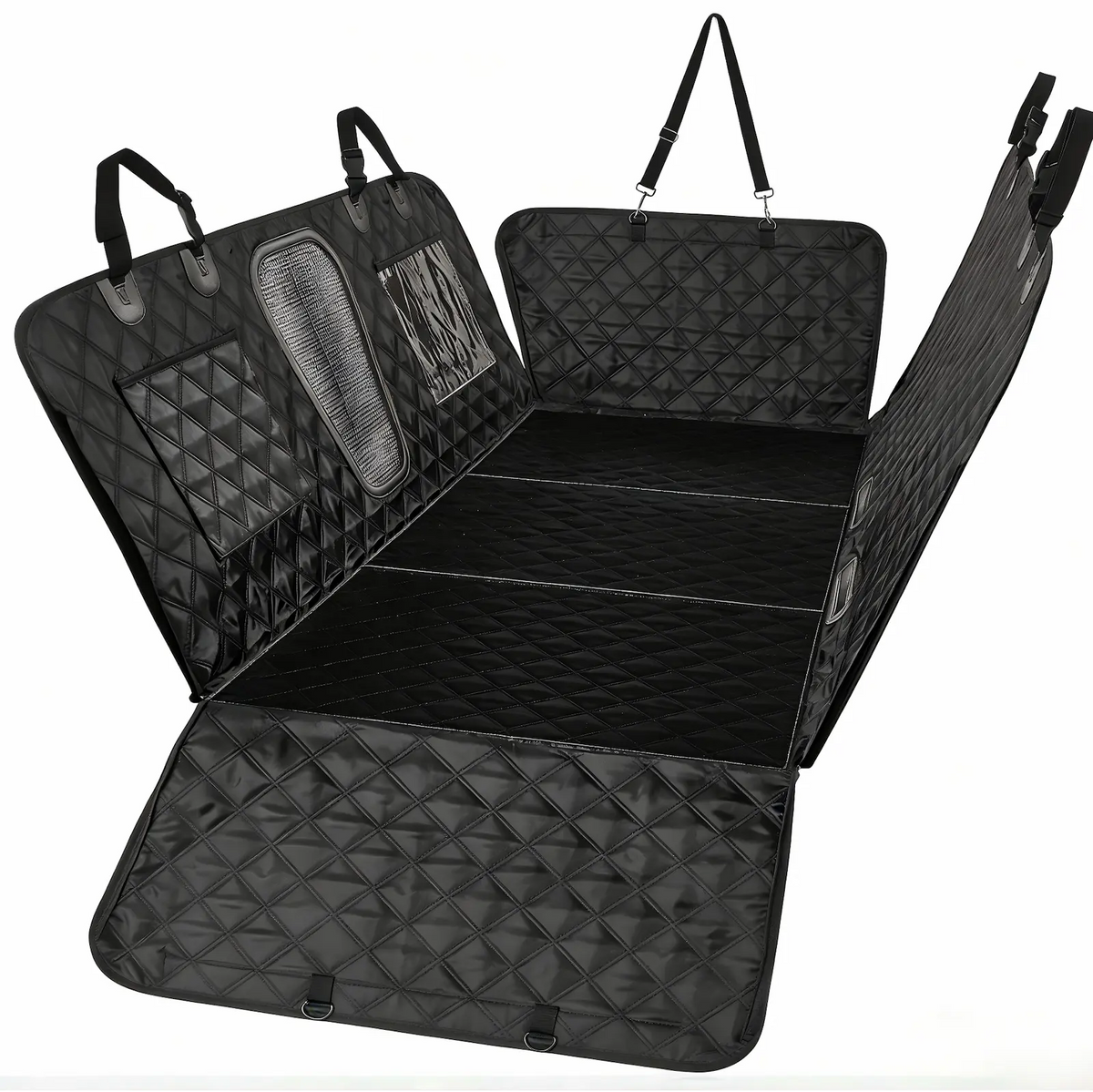 Detachable and Modular Hard Bottom Extender Car Seat Cover for Dogs