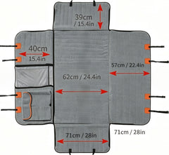 Reinforced Modular Hard Bottom Dog Car Seat Extender Cover