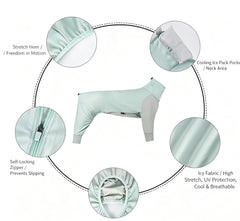 Cooling UV Protection Dog Shirt for Medium & Large Dogs